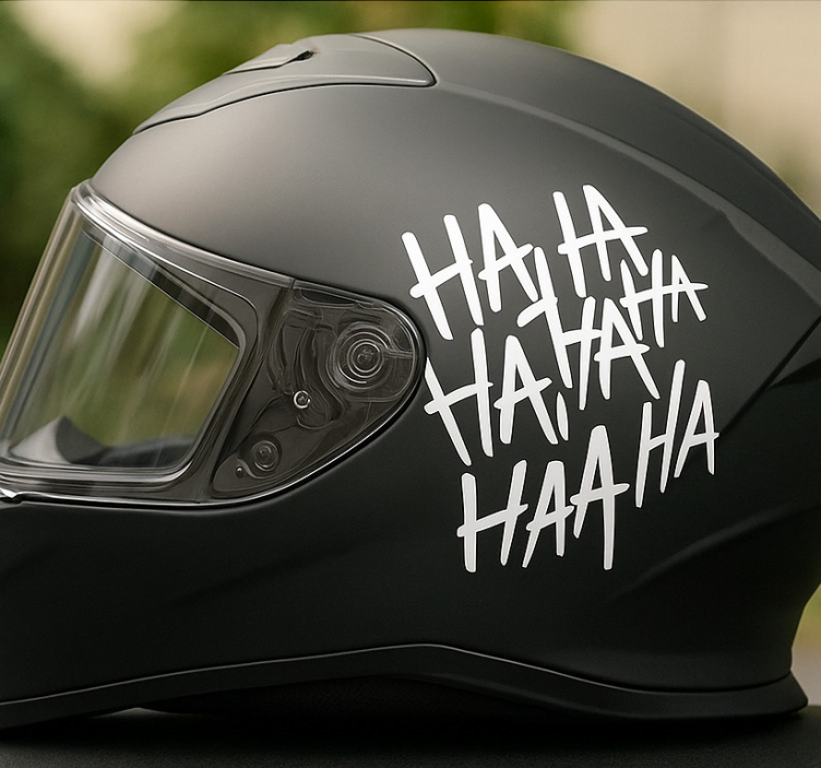 Laugh monocolor design motorbike sticker - TenStickers