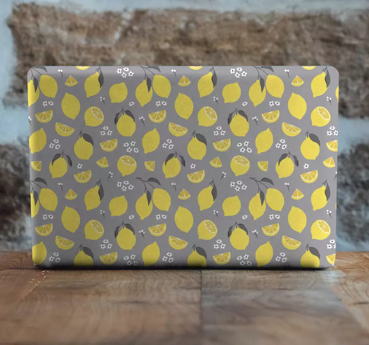 Lemon fruit pattern laptop skin - TenStickers