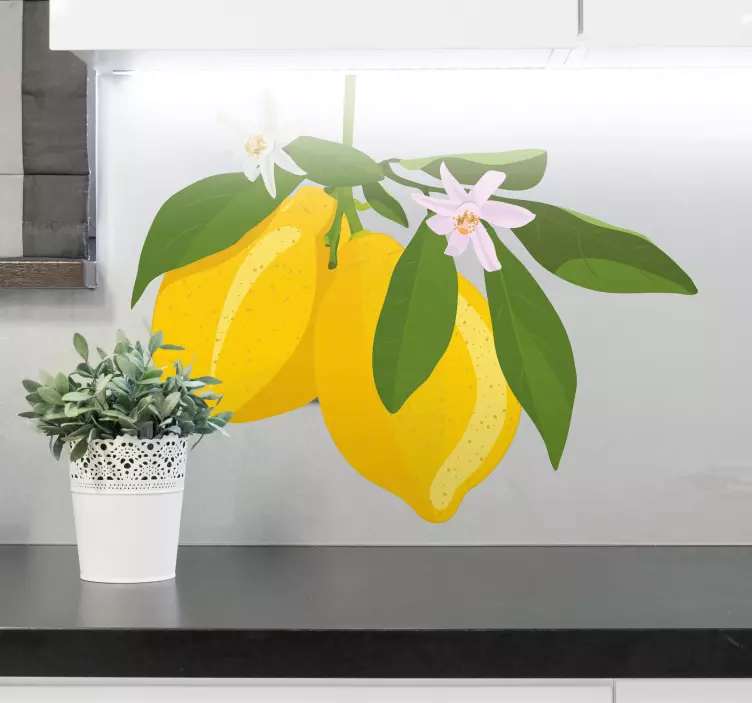 Lemon tree fruit vinyl sticker - TenStickers