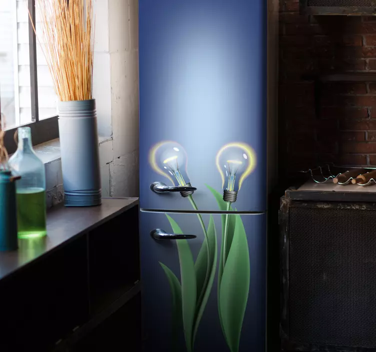 Light bulbs with stem fridge sticker - TenStickers