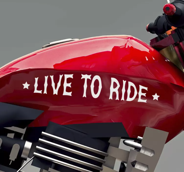 Live to ride motorbike sticker - TenStickers