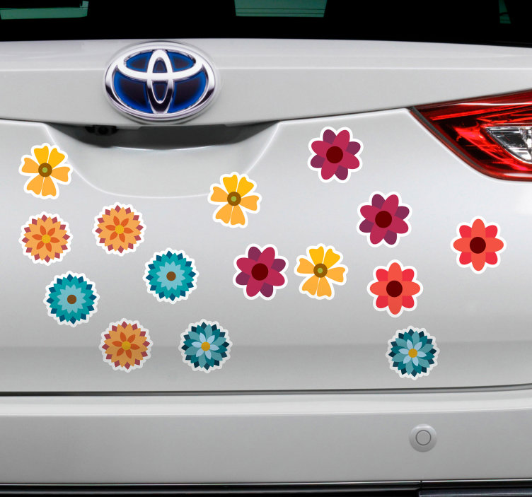 Lively Floral Element car sticker - TenStickers