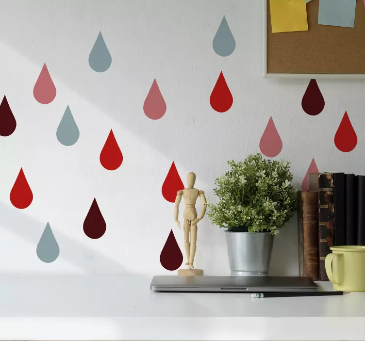 living coral drops wall sticker - TenStickers