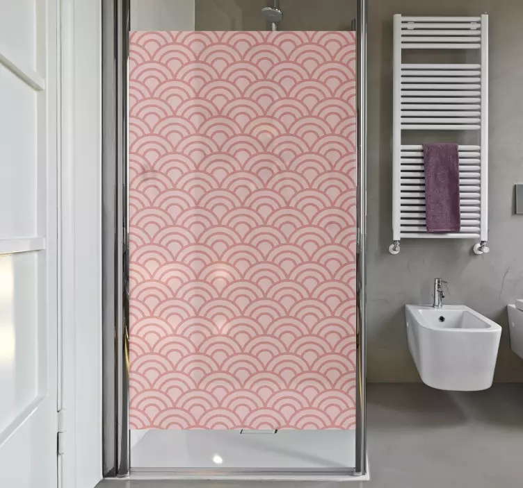 Living Coral Pantone shower screen sticker - TenStickers