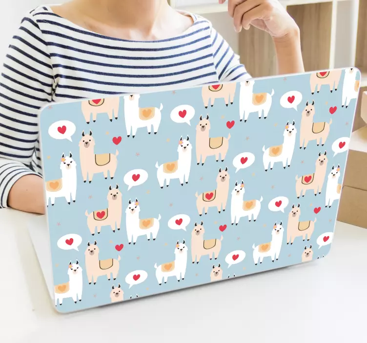 Llama pattern animal wall sticker - TenStickers