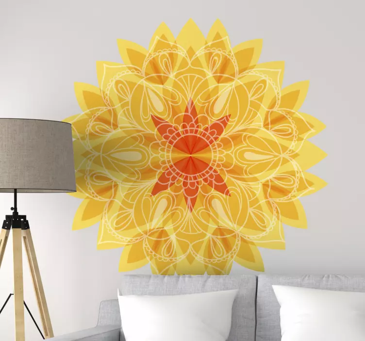 Lotus mandala floral wall sticker - TenStickers