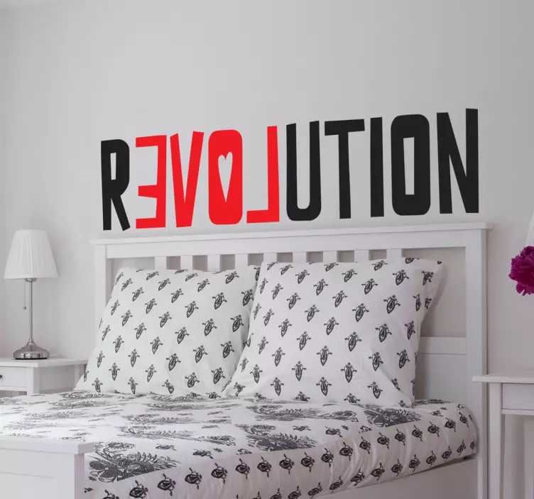 LOVE YOUR REVOLUTION quote sticker - TenStickers