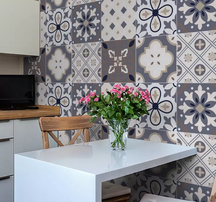 Madia vinyl tiles stickers - TenStickers