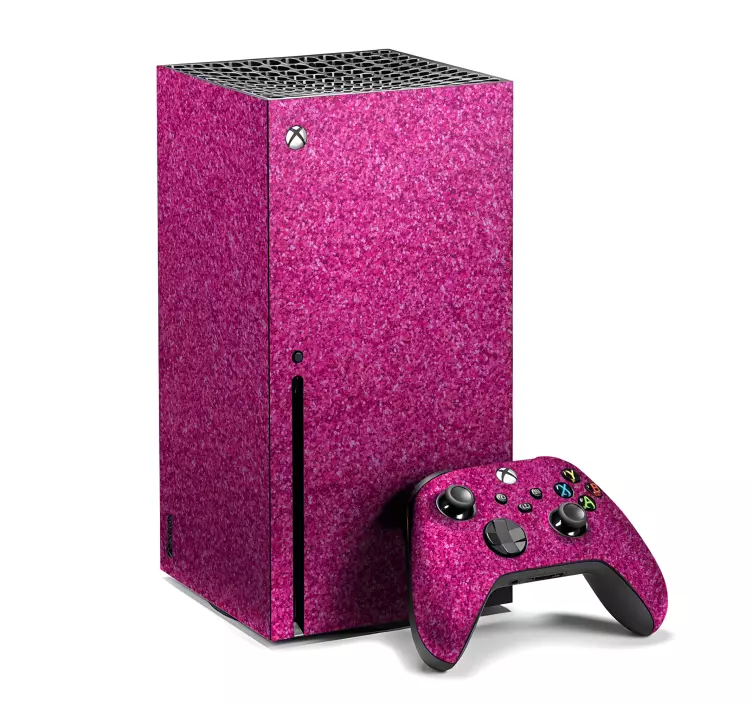 Magenta Glitter Xbox Skin - TenStickers