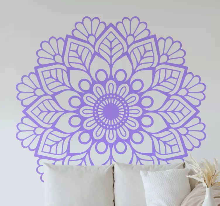 Mandala flower for yoga floral wall sticker - TenStickers