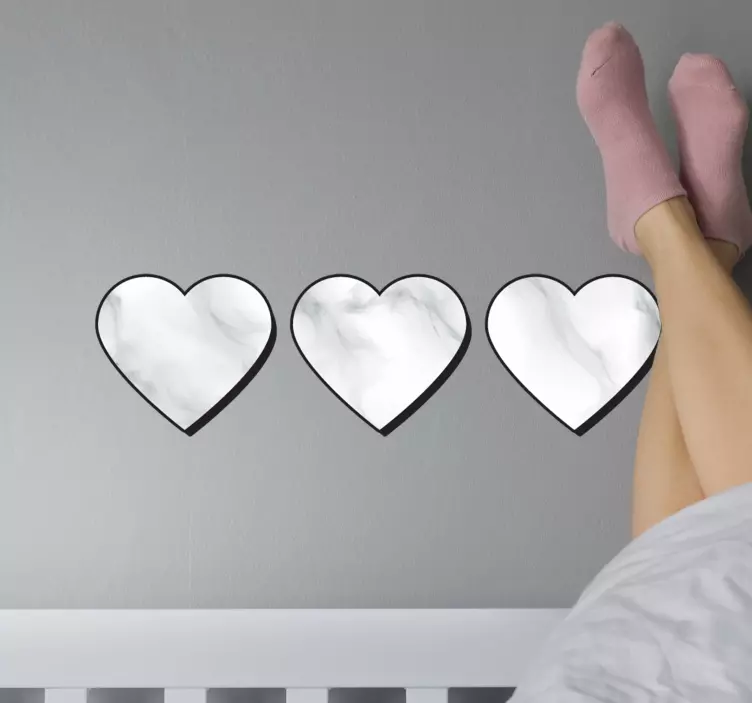 Marble Heart Patterns decoration wall sticker - TenStickers