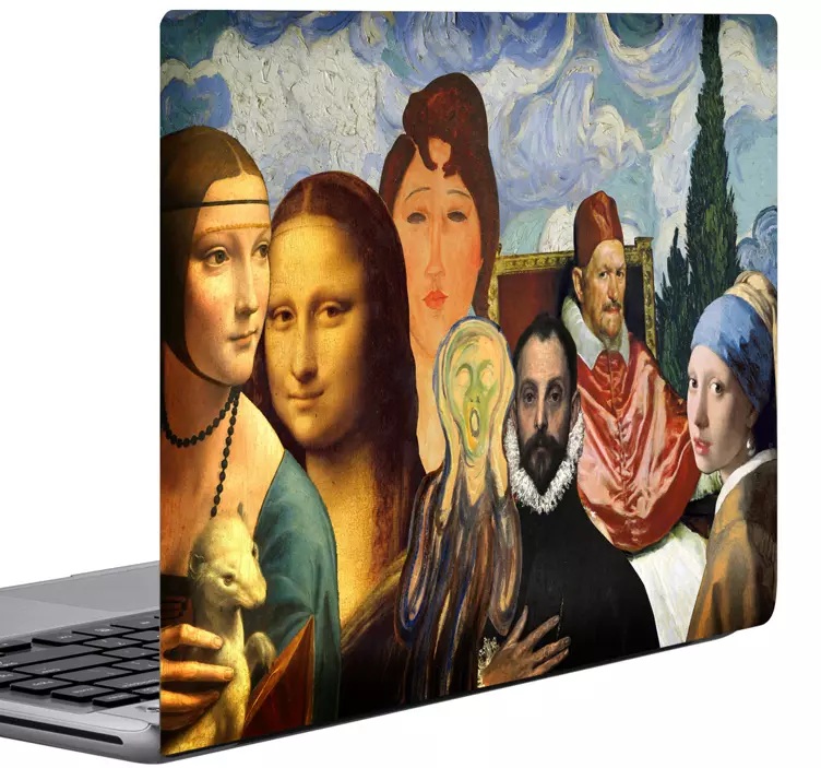 Masterpieces Collage laptop skin - TenStickers