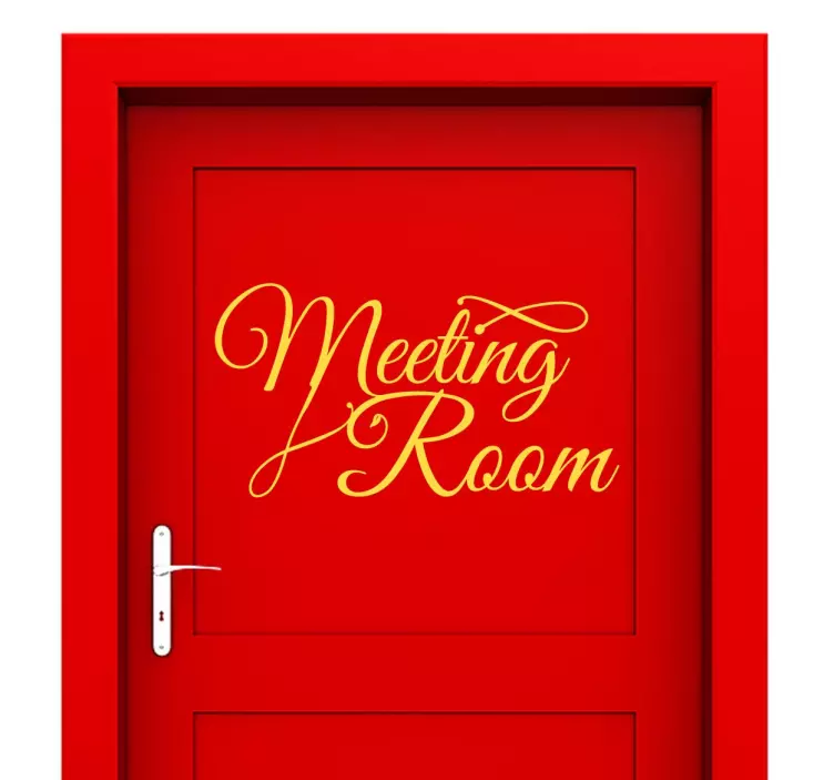 Meeting room door sign with text sticker - TenStickers