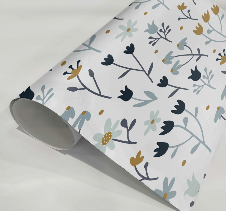 Minimalist Flowers furniture decal  - TenStickers