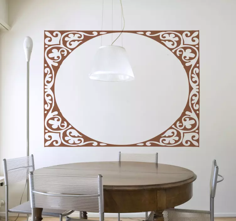 Modern Oval Frame Sticker - TenStickers