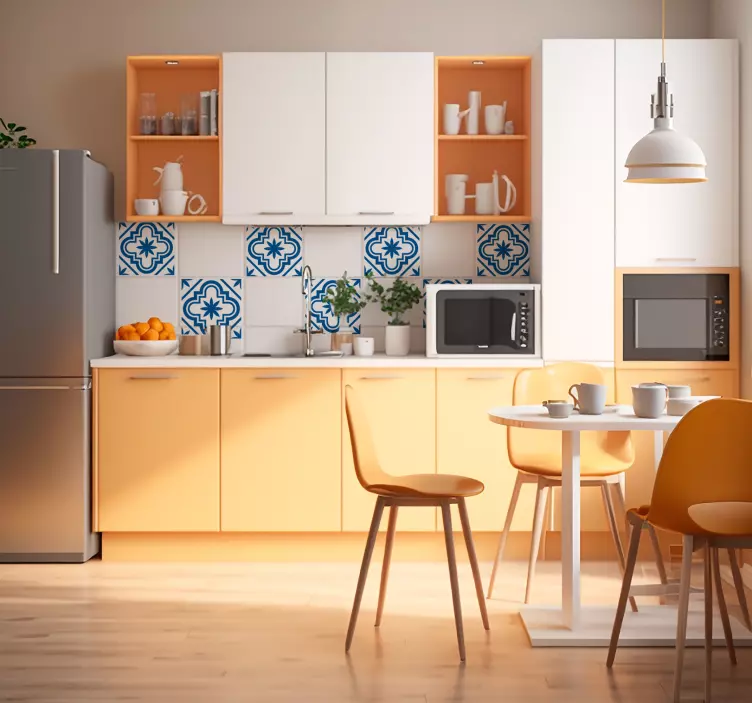 Monocolor Hydraulic tile sticker - TenStickers