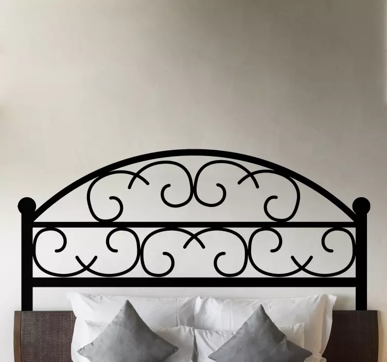 Monocolor simple frame design headboard sticker - TenStickers