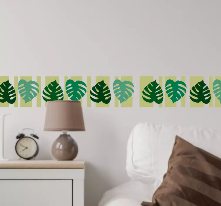 Monstera Deliciosa Border Sticker - TenStickers