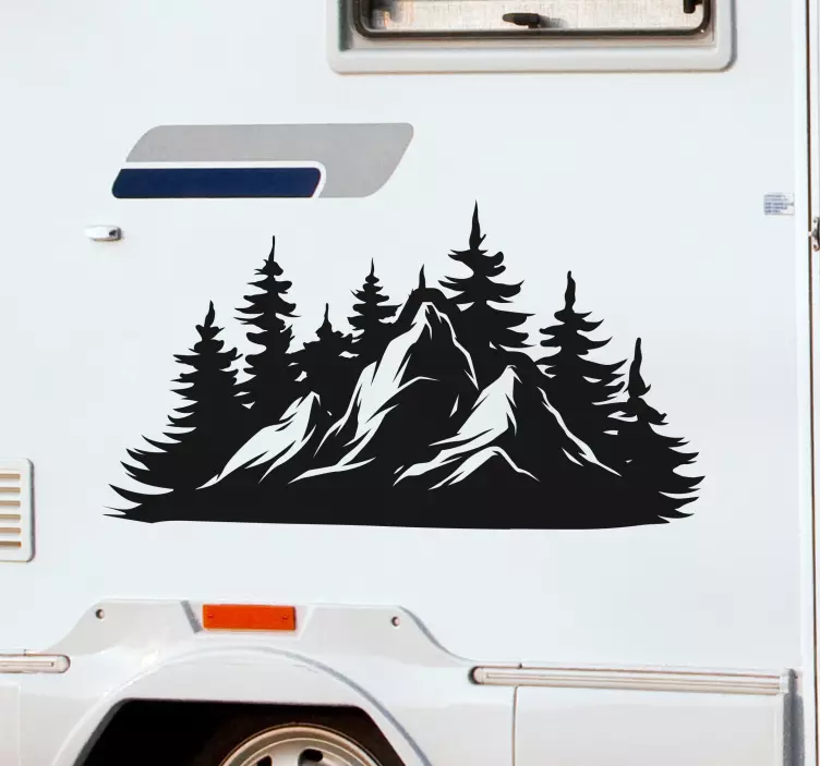 Motor home mountain range caravan decal - TenStickers