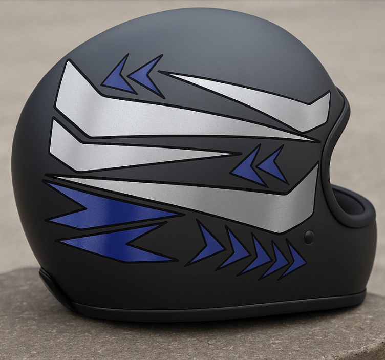 Helmet graphic design motorbike sticker - TenStickers