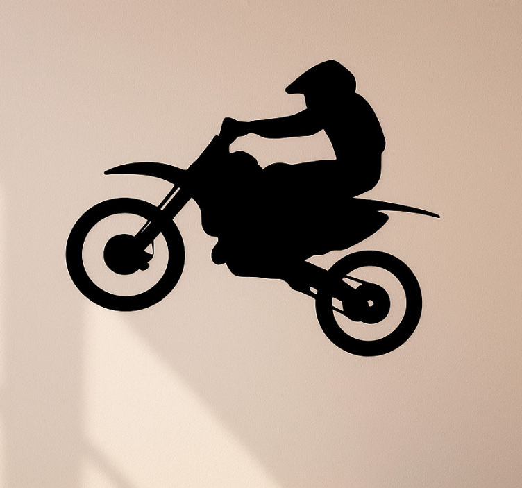 Motorcyclist on a motorcycle motorbike sticker - TenStickers