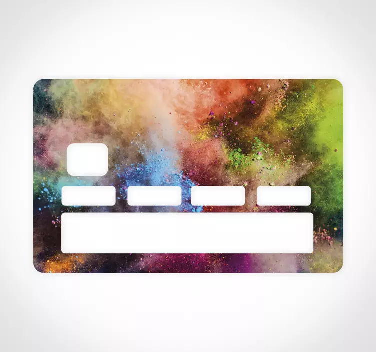 Mottled splashes credit card sticker - TenStickers