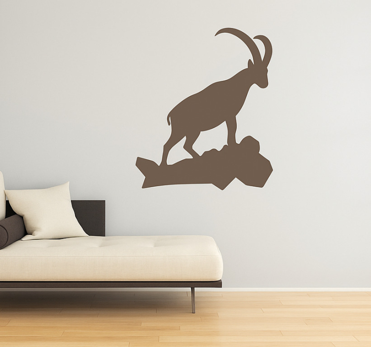 Mountain goat walking wall decal - TenStickers