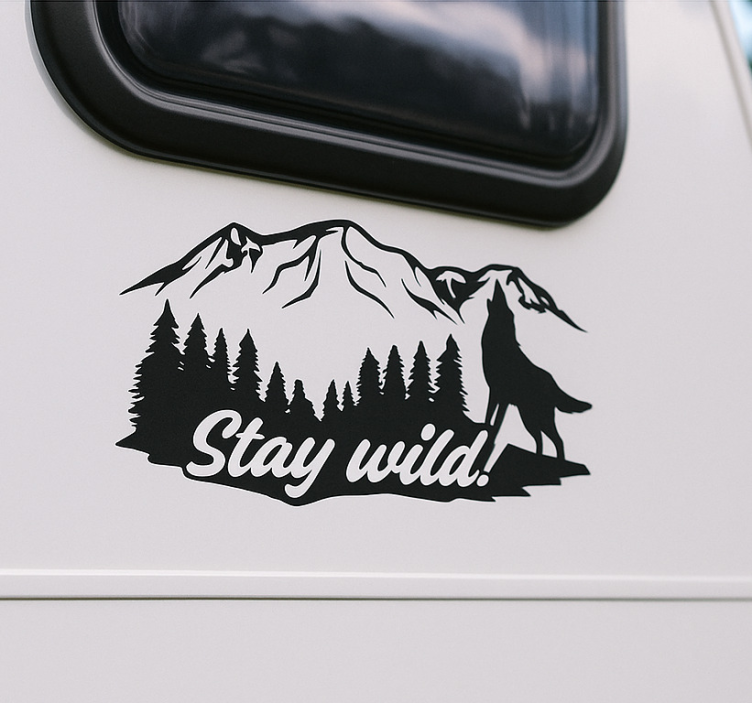 "Stay wild!" caravan decal - TenStickers