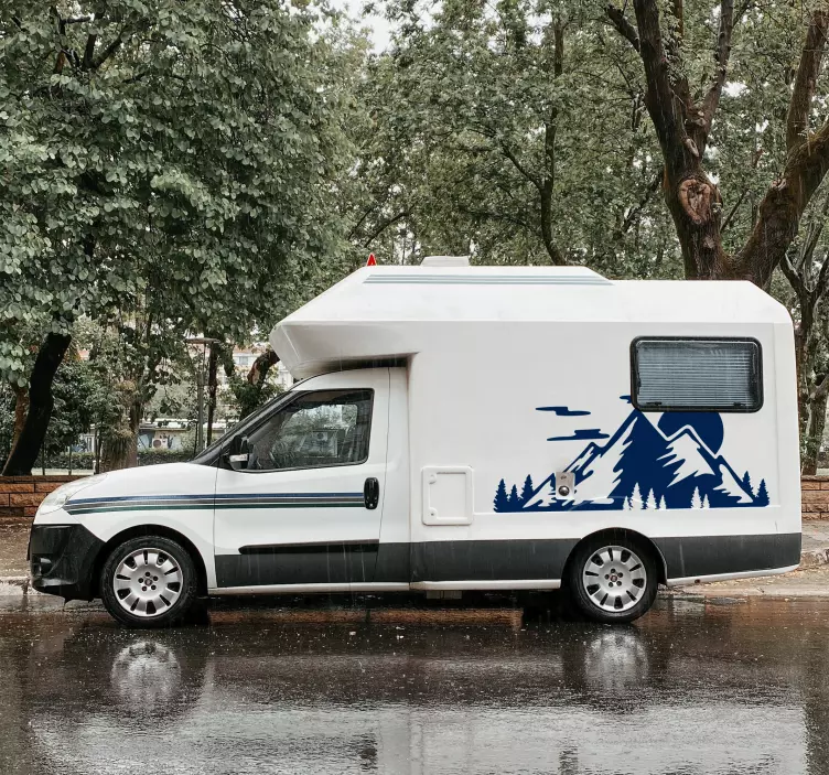 Mountain range caravan decal - TenStickers