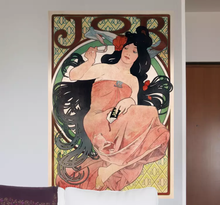 Mucha Art Nouveau Wall Mural - TenStickers