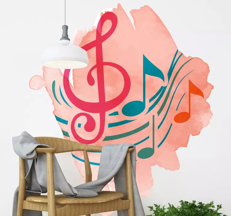 Musical Note Symphony music sticker - TenStickers