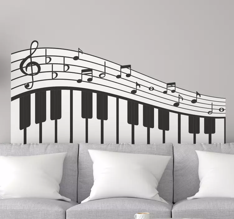 Musical Notes Design music sticker - TenStickers