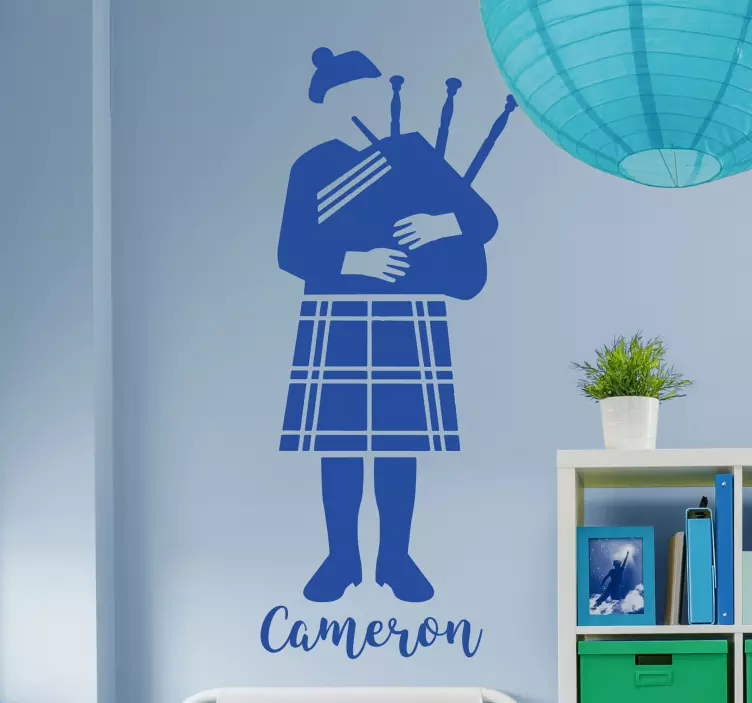 Musician with Bagpipe Sticker - TenStickers