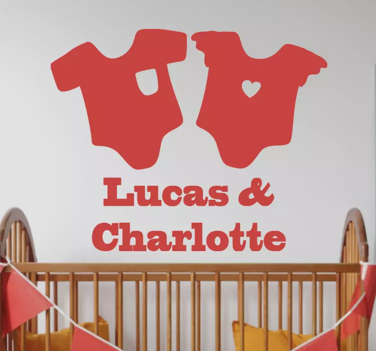 NAMES FOR TWINS ROOM wall sticker for kids - TenStickers