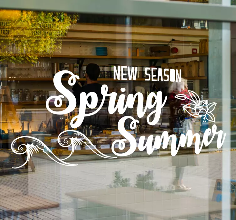 New season spring summer shop window sticker - TenStickers