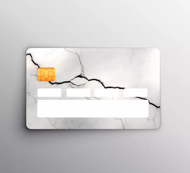 Nice grey cracks background credit card decal - TenStickers