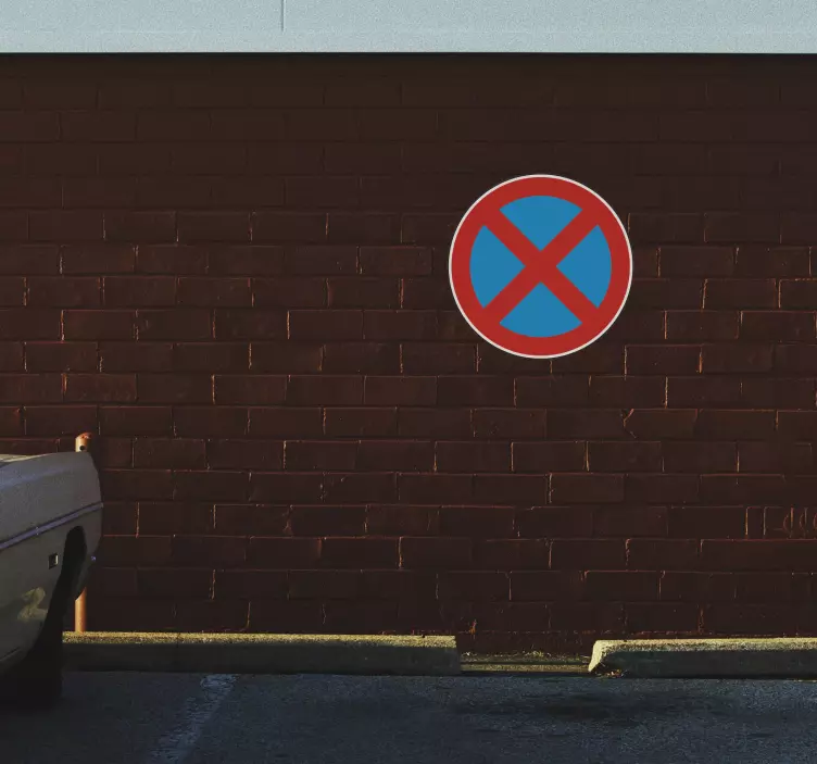 No Stopping Road Sign Sticker - TenStickers