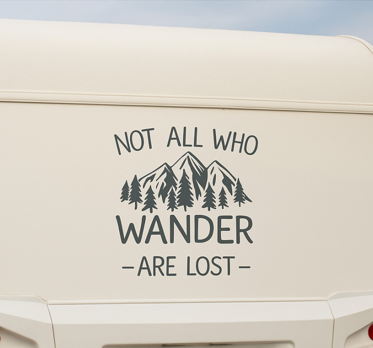 Nomad traveler quote  caravan decal - TenStickers