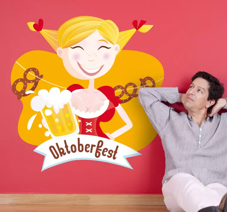 Oktoberfest Beer Party Sticker - TenStickers