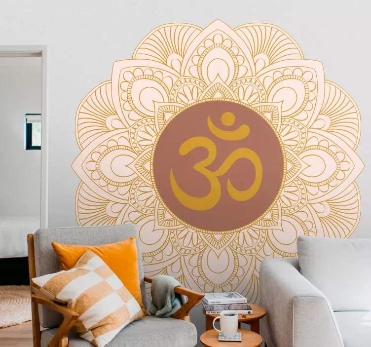 Om symbol mandala wall sticker - TenStickers