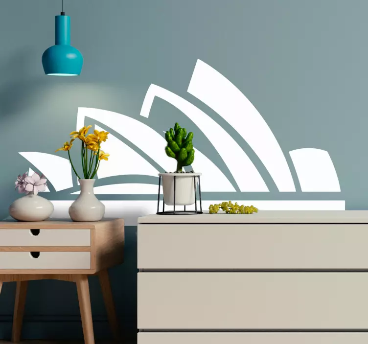 Opera House Silhouette Sticker - TenStickers