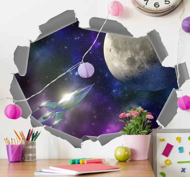 Optical starry night visual effects 3d wall sticker - TenStickers