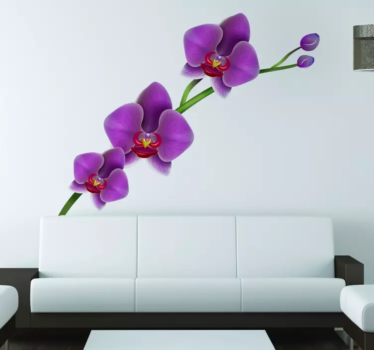 Orchid Flower Wall Sticker - TenStickers