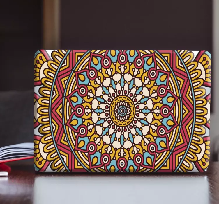 Oriental Pattern Laptop Decal - TenStickers