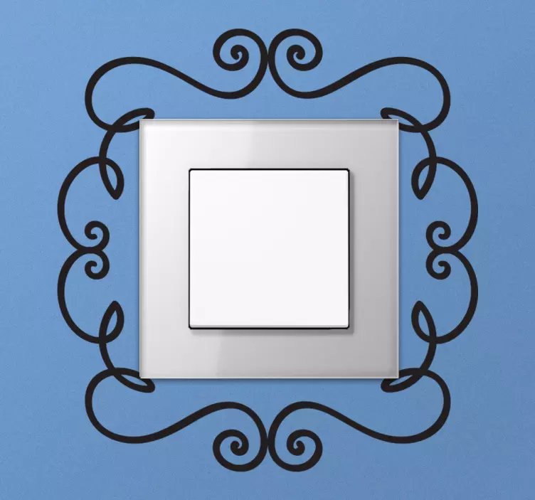 Ornament Switch Frame Wall Sticker - TenStickers