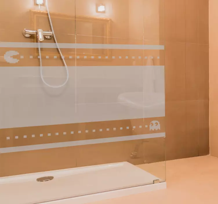Pacman Shower Sticker - TenStickers