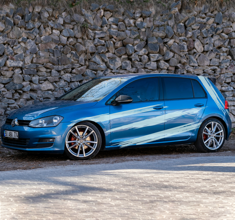 Paintbrush stroke car sticker set - TenStickers