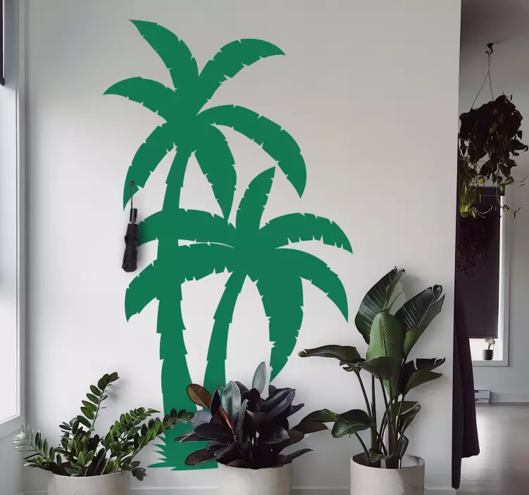 Palm Tree Silhouette coat hanger sticker - TenStickers