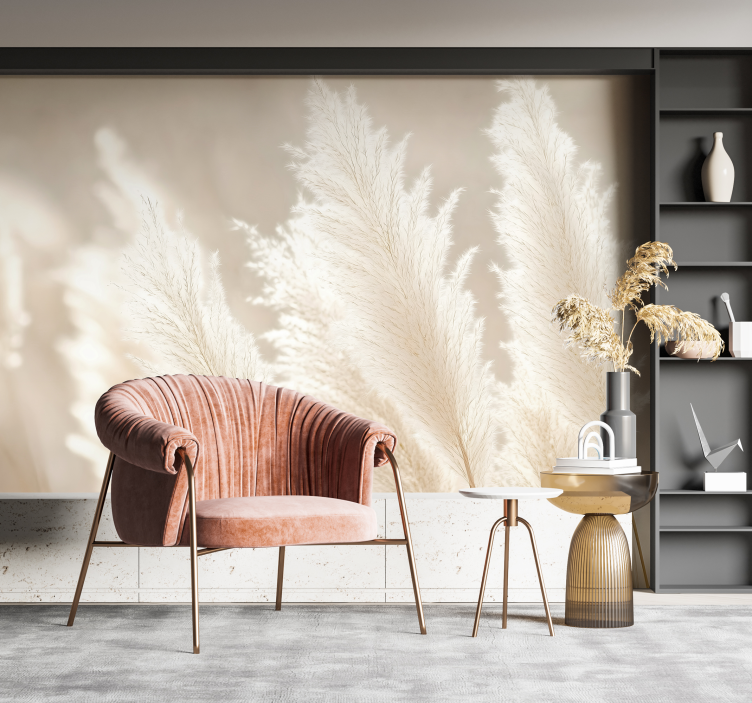 Pampas grass in sunlight nature wall sticker - TenStickers