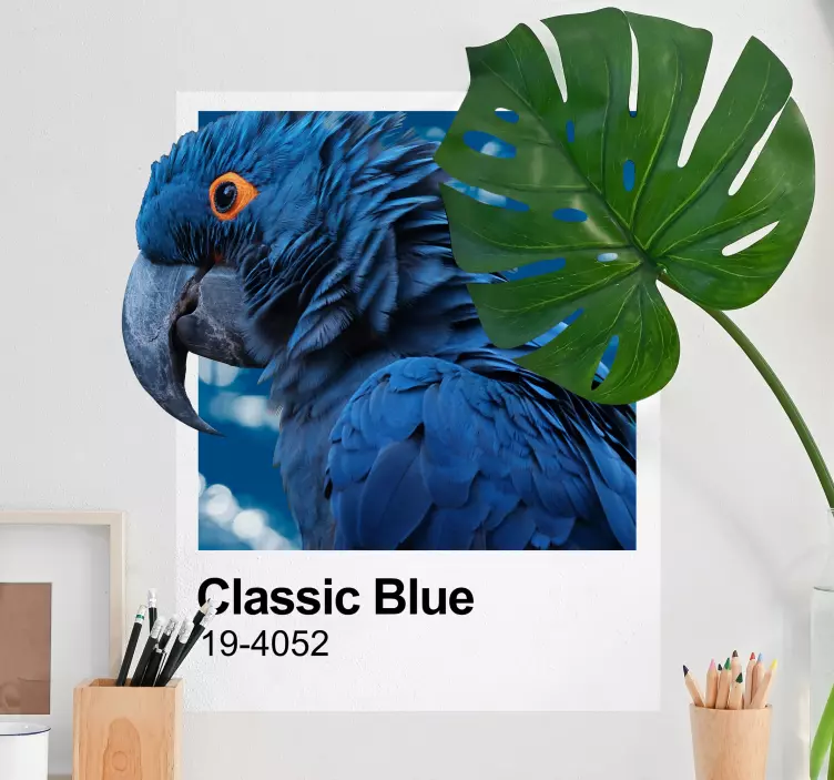 Pantone classic blue bird wall sticker - TenStickers